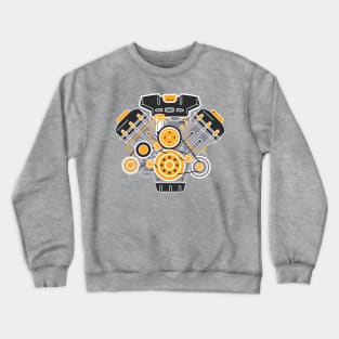 V8 Engine Diagram Crewneck Sweatshirt